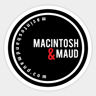 Macintosh & Maud Network Logo in White Sticker